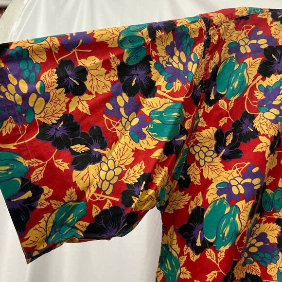 Weekends Only Hawaiian Shirt Cotton Vintage Button Up Size L - Picture 5 of 10